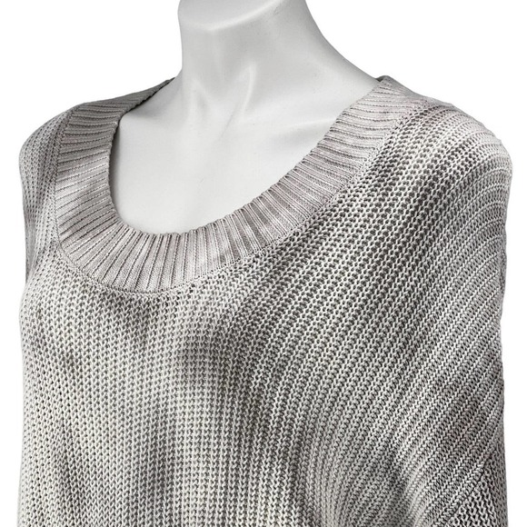 Aerie Oversized Chunky Slouchy Cloud White Gray Tie Dye Pullover Sweater XS - Picture 4 of 8